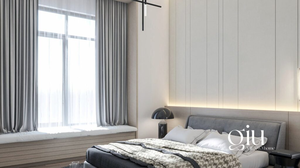 materac giu w eleganckiej sypialni